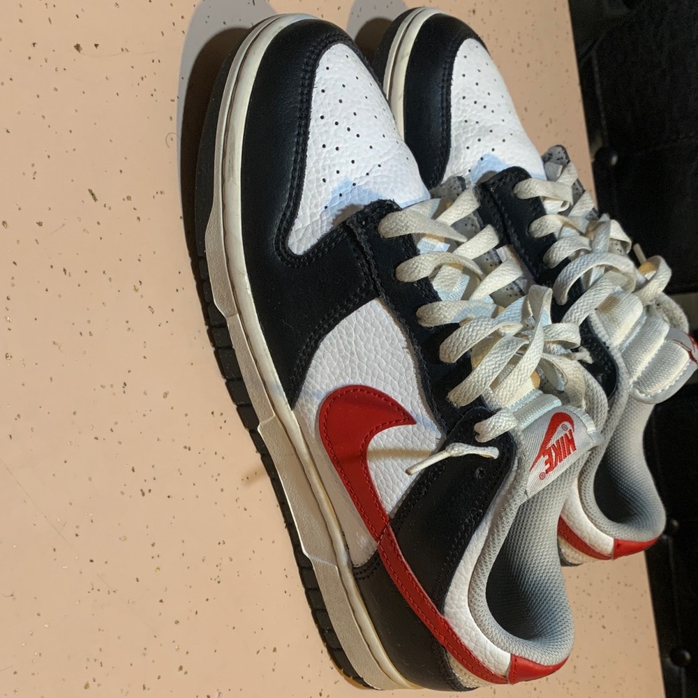 Nike Dunk Low Retro Red Swoosh Panda Men's Shoes